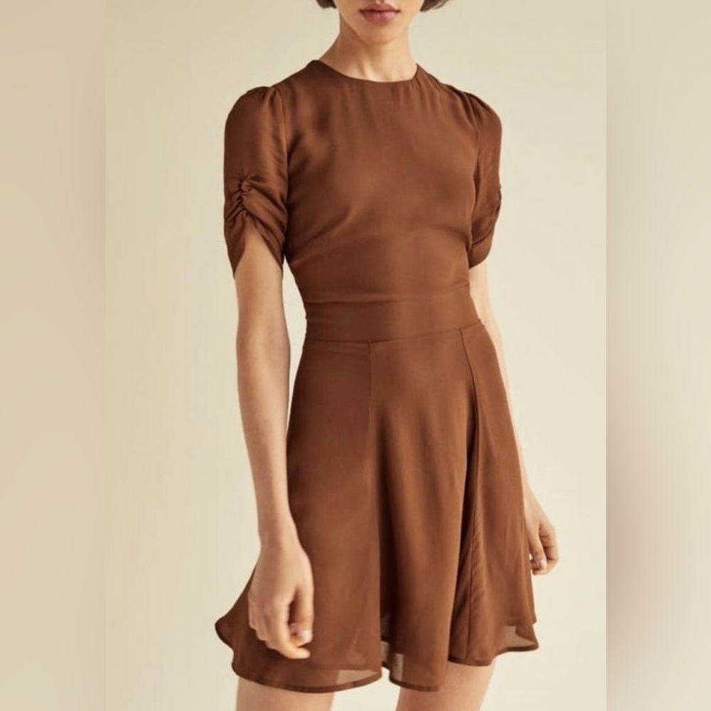 VGC Reformation Gracie Dress. Brown. Size 2.🤎
